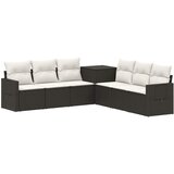  Set sofe 7 kom. Crna i krem-bijela 234 x 234 x 85 cm | Shoptok.si