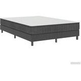 Box spring okvir za krevet od tkanine sivi 160 x 200 cm | Shoptok.si