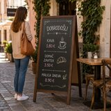  Lesena A-tabla za pisanje s kredo za gostinstvo XL 142x65 cm | Shoptok.si