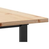  Blagovaonski stol O-oblika 200x100x75,5cm od borovine i čelik | shoptok.hr
