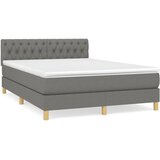  s oprugama i madracem tamnosivi 140x190 cm od tkanine | shoptok.hr