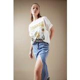 Defacto Oversize Fit Crew Neck Printed Cotton T-Shirt cene