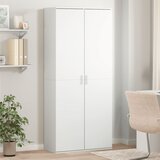 vidaXL visoka omara bela 80x35x180 cm inženirski les Cene
