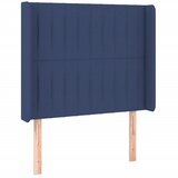  Krevet box spring s madracem LED plavi 90x200 cm od tkanine | shoptok.hr