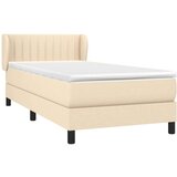  Okvir kreveta s oprugama i madrac krem 80x200 cm od tkanine | shoptok.hr