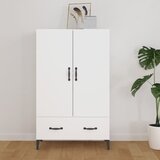  Visoka komoda bijela 70 x 31 x 115 cm od konstruiranog drva | shoptok.hr