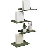  Lebdeća polica 4 pcs Maslinasto zelena 30 x 18 x 2,5 cm Čelik | Eponuda.ba