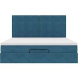  Otomanski posteljni okvir z vzmetnicami moder 160x200 cm žamet, (22053740) | Shoptok.si