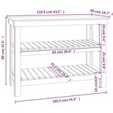  Radni stol 110,5 x 50 x 80 cm od masivne borovine | shoptok.hr