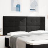 vidaXL LED uzglavlje Crno 100 cm Baršun | shoptok.hr