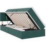  Postelja s shranjevanjem Temno zelena 90 x 190 cm Žamet, (5000100178) | Shoptok.si