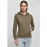 Build your Brand Women's Organic Olive Hooded Jacket