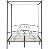  Okvir za krevet s nadstrešnicom sivi metalni 160 x 200 cm | Eponuda.com