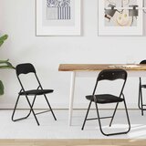  Sklopiva stolica 2 pcs Crna 48 x 44 x 78 cm Baršun | shoptok.hr