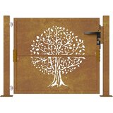  Vrtna vrata 100x75 cm Corten čelik Dizajn stabla | shoptok.hr