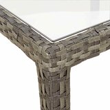  Vrtni stol 150x90x75 cm od kaljenog stakla i poliratana sivi | Eponuda.com