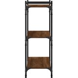  Regal za knjige s 3 razine smeđa boja hrasta 80x30x86 cm drveni | shoptok.hr