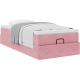  Otomanski okvir kreveta s madraca ružičasti 90x200cm baršunasti | shoptok.hr
