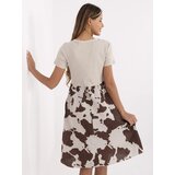 Italy Moda Dress-DHJ-SK-253701.80-beige | Shoptok.si