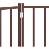vidaXL Vrata za pse zložljiva 2 panela rjava 160 cm topolovina | Shoptok.si