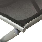 vidaXL Sklopivi oslonac za noge crno-srebrni od tekstilena i aluminija | shoptok.hr