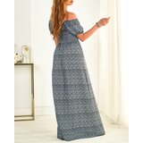 Resti Navy blue floral women's maxi dress - Clothing | Shoptok.si
