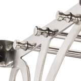  Stalak za prtljagu s vješalicama i zidnim ogledalom aluminijski | shoptok.hr