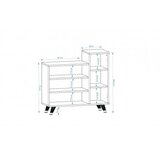 Hanah home asimo anthracite white cipelarnik | ePonuda.com