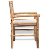  3-dijelni bistro set od bambusa s jastucima | shoptok.hr
