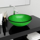 vidaXL Umivaonik od kaljenog stakla 42 x 14 cm Zelena | shoptok.hr
