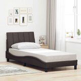  Posteljni okvir brez vzmetnice temno rjav 90x200 cm blago, (21791573) | Shoptok.si