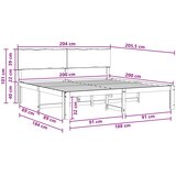  Krevetni okvir s uzglavljem ROSTOCK Bijela 200 x 200 cm | shoptok.hr