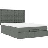 vidaXL otomanski okvir kreveta s madraca tamnosivi 140x200cm tkanine | shoptok.hr