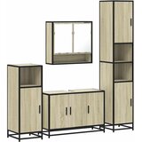  4-dijelni set kupaonskog namještaja boja hrasta sonome drveni | shoptok.hr