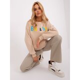 Wow Donna Sweatshirt-EM-BL-617-12.04-beige | Shoptok.si