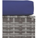  Vrtni tabure s jastukom sivi 70 x 70 x 30 cm od poliratana | shoptok.hr
