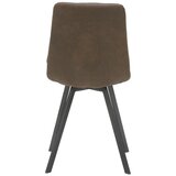 CARRYHOME stol, kovina, tekstil rjava, črna | Shoptok.si