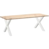  Noge za jedilno mizo X-oblika 2 kosa bela 90x(72-73) cm jeklo, (21828617) | Shoptok.si