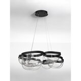 Nova Luce Mat crna željezna LED viseća svjetiljka s mogućnosti zatamnjivanja sa staklenim sjenilom ø 83 cm Clair – | shoptok.hr