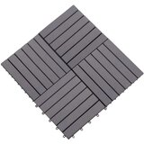  Talne plošče 30 kosov sive 30x30 cm trden akacijev les, (21143999) | Shoptok.si