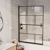 Pregrada za tuš ESG 100 x 140 cm crna | shoptok.hr