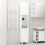 Maison Chic Kopalniška omarica - Kopalniški kabinet visok sijaj bela 30x30x179 cm iverna plošča, (21794534) | Shoptok.si