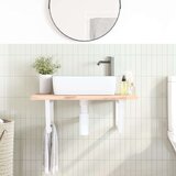  Nosači polica za Lavabo - Umivaonik 2 kom bijeli trapezni čelični | shoptok.hr