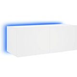  Zidni TV ormarić s LED svjetlima bijeli 80x35x31 cm | shoptok.hr