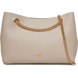 Calvin Klein Ročna torba Minimal Monogram Shoulde LV04F3205G Bež | Shoptok.si
