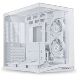 Lian Li Računalniško ohišje O11 Dynamic Mini V2 Flow, ATX, Midi-Tower, kaljeno steklo, belo | Shoptok.si
