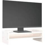  Stalak za monitor bijeli 50 x 24 x 16 cm od masivne borovine | shoptok.hr
