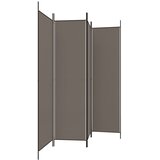 Sobna pregrada s 4 panela antracit 200 x 200 cm od tkanine | Eponuda.com