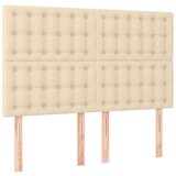 vidaXL Krevet box spring s madracem LED krem 140x190 cm od tkanine | shoptok.hr