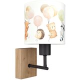 Brilagi Zidna lampa BOBO WOOD 1xE27/25W/230V hrast/crna/bela/životinjice | Eponuda.com